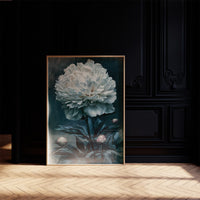 Ivory Peony in Shadow