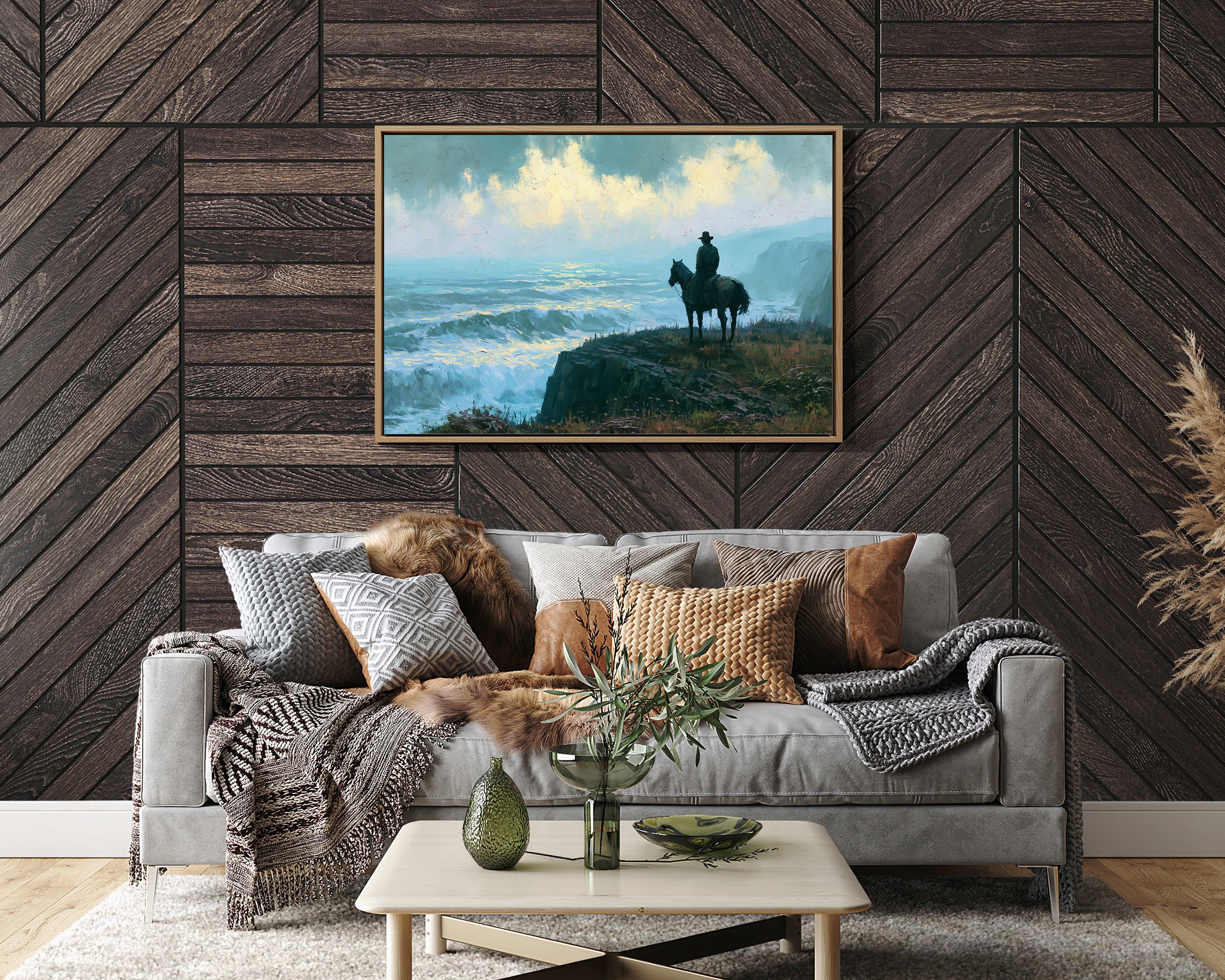 Cowboy's Watch Over the Waves