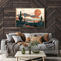 Amber Moon Over Canyon Ridge