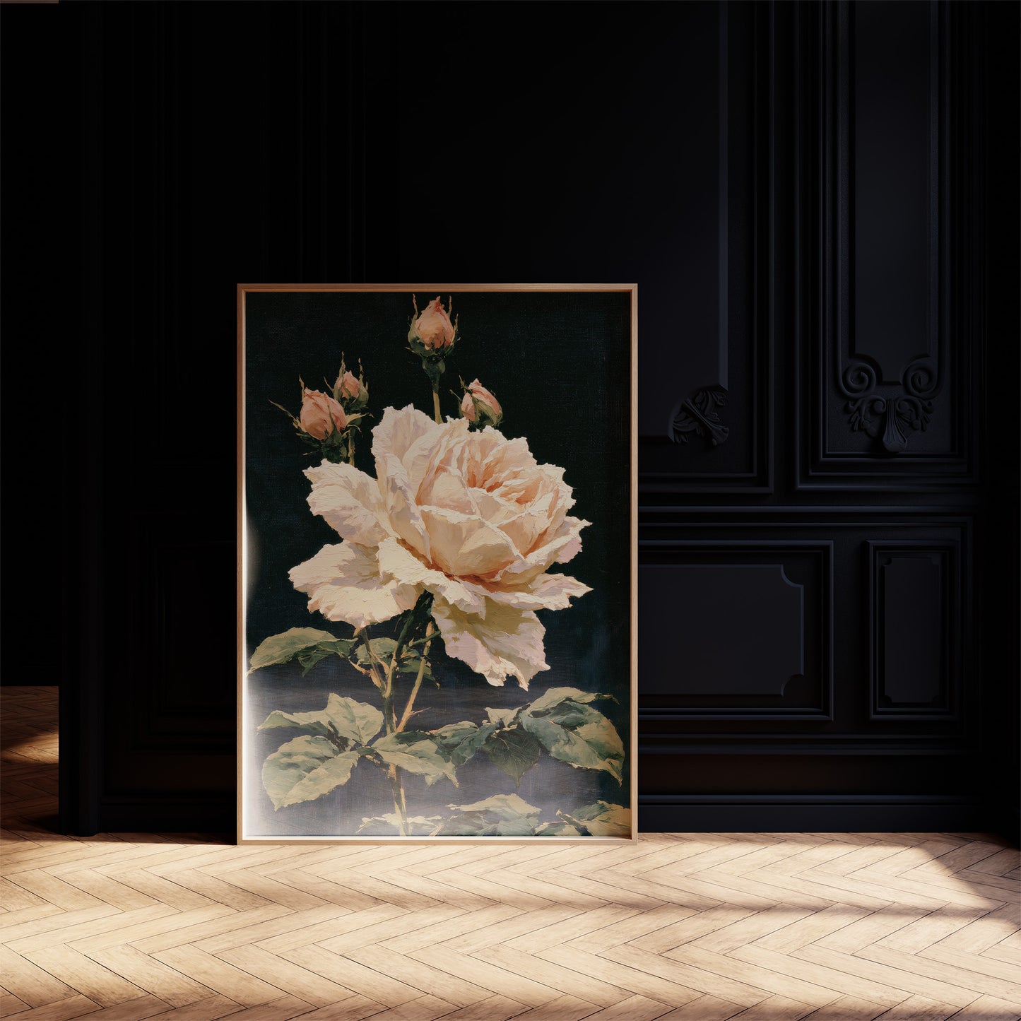 Peach Rose in Midnight