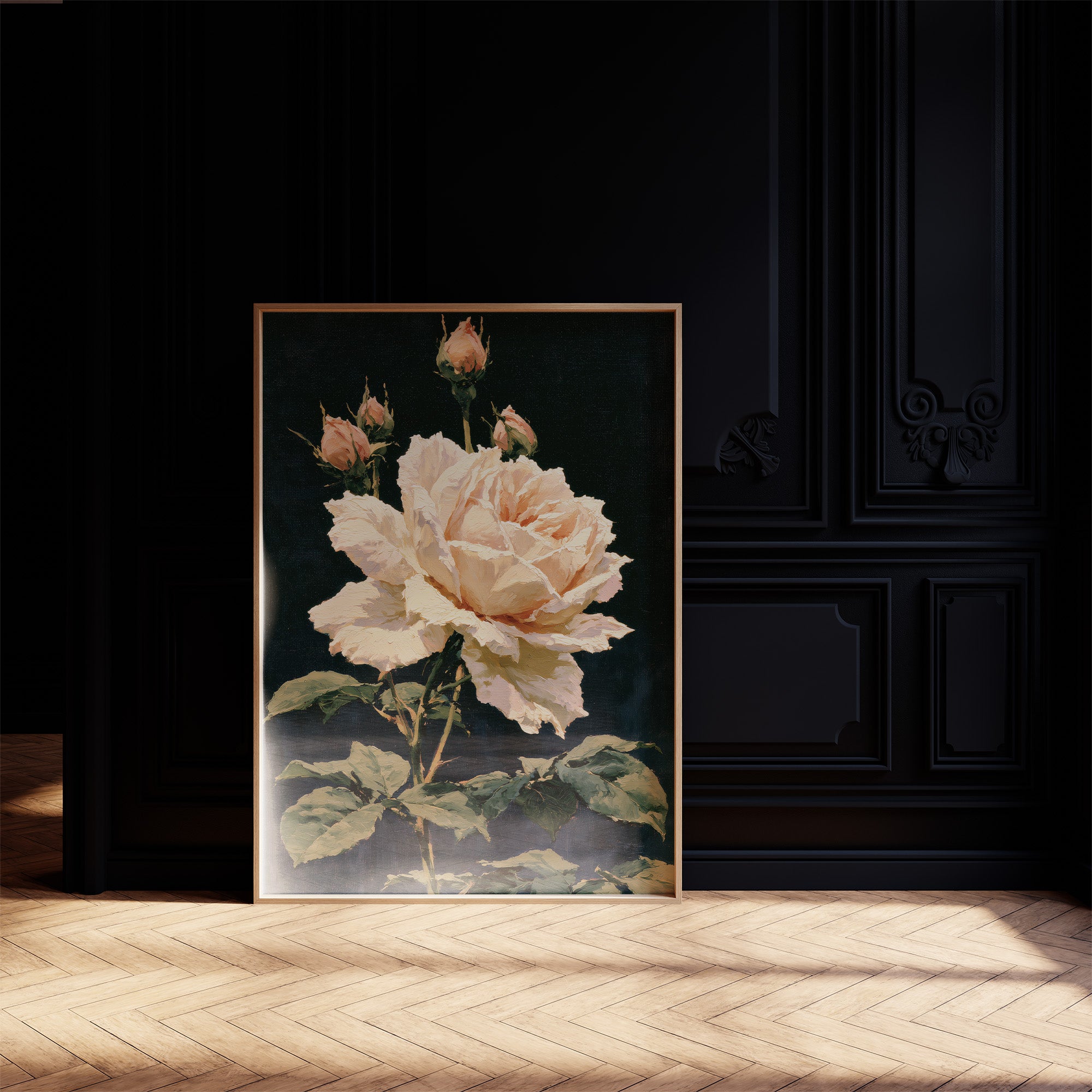 Peach Rose in Midnight