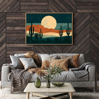 Full Moonrise Over Cactus Ridge