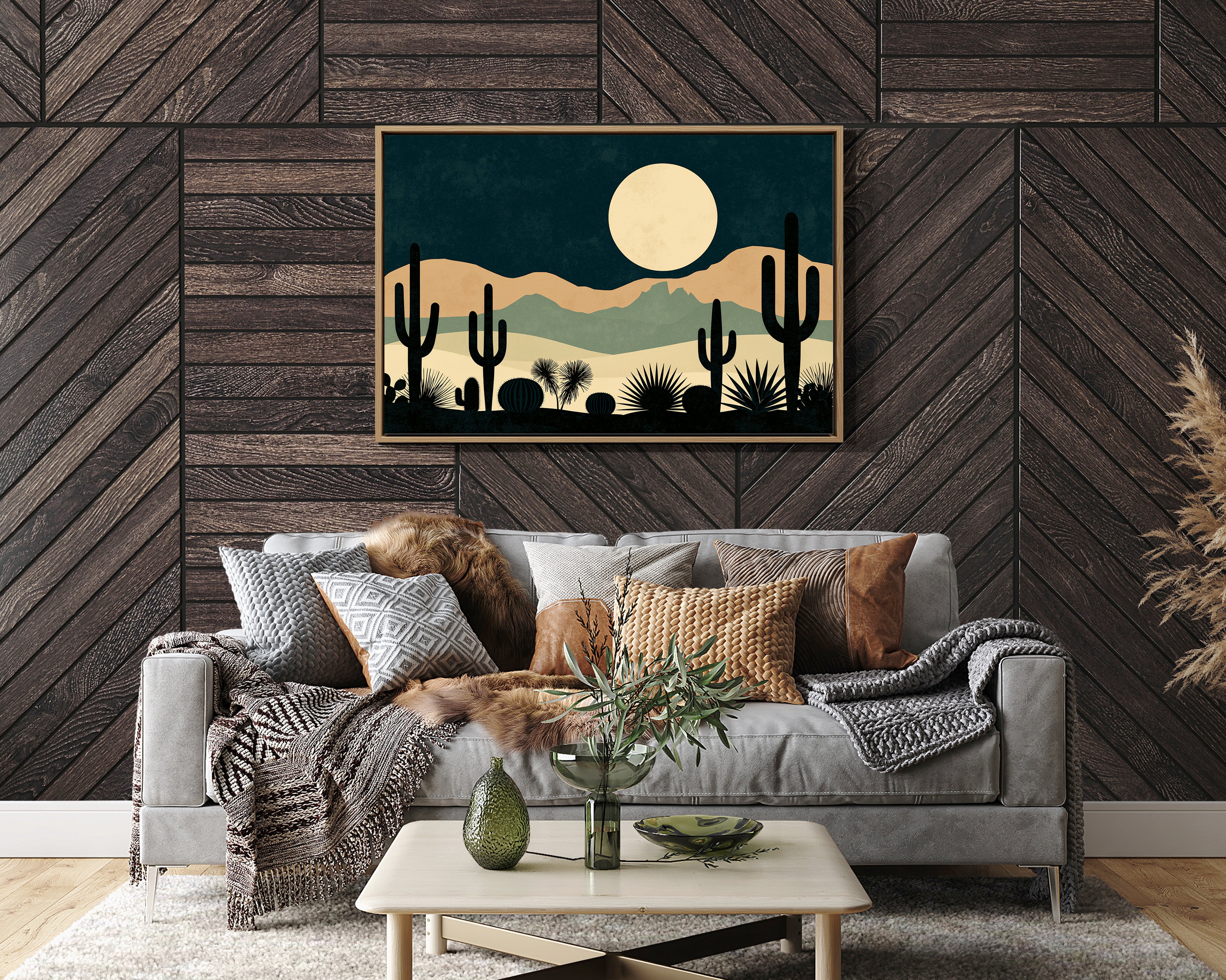 Cactus Garden Beneath the Moon