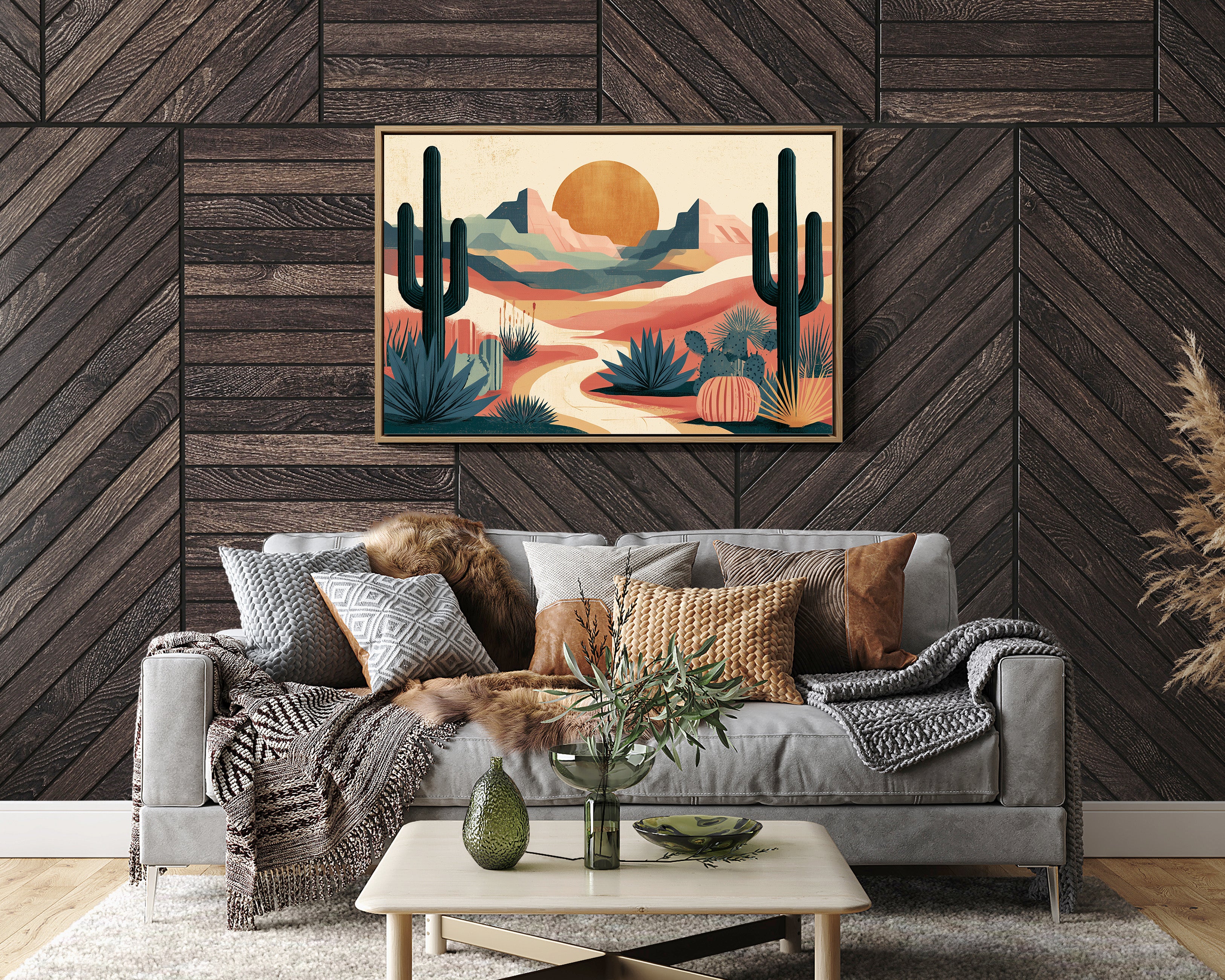 Winding Path Beneath a Copper Sun