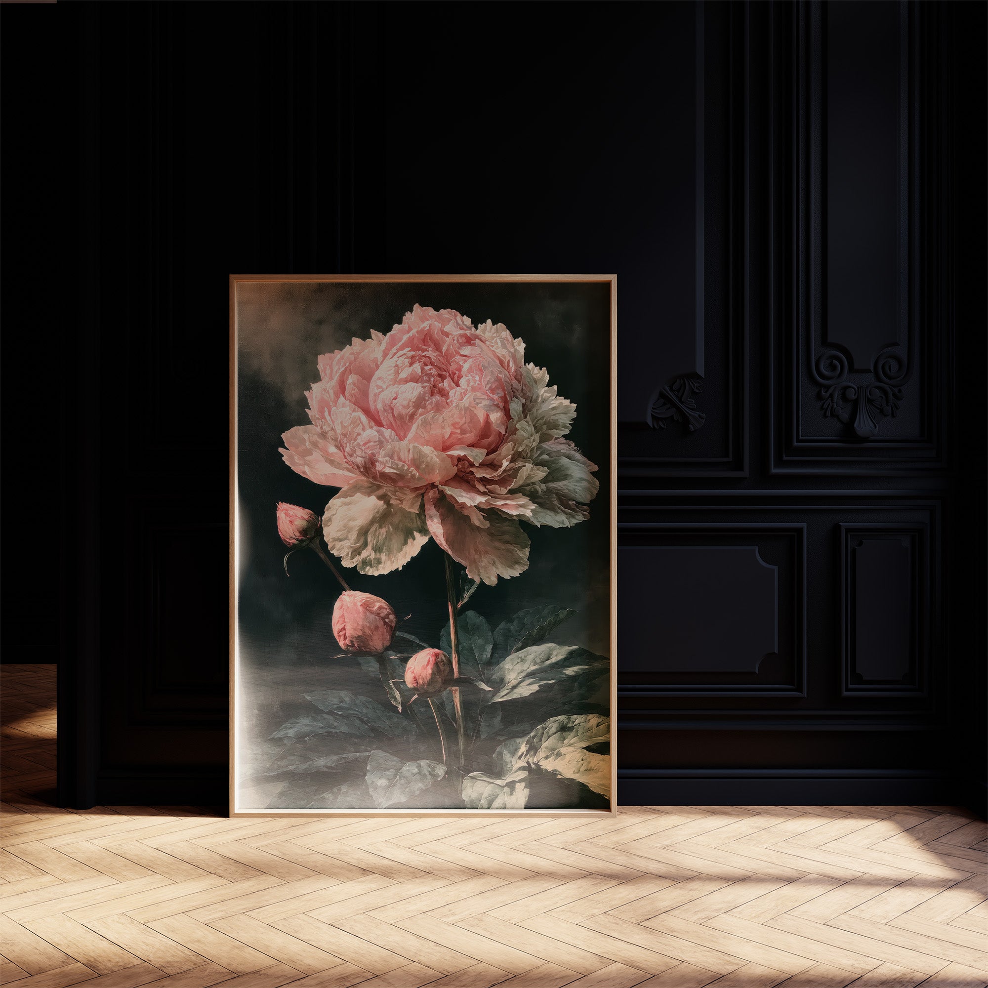 Peony Caught in Corner Light