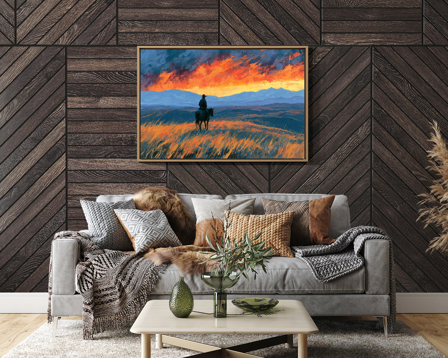 Rider Facing the Blazing Range