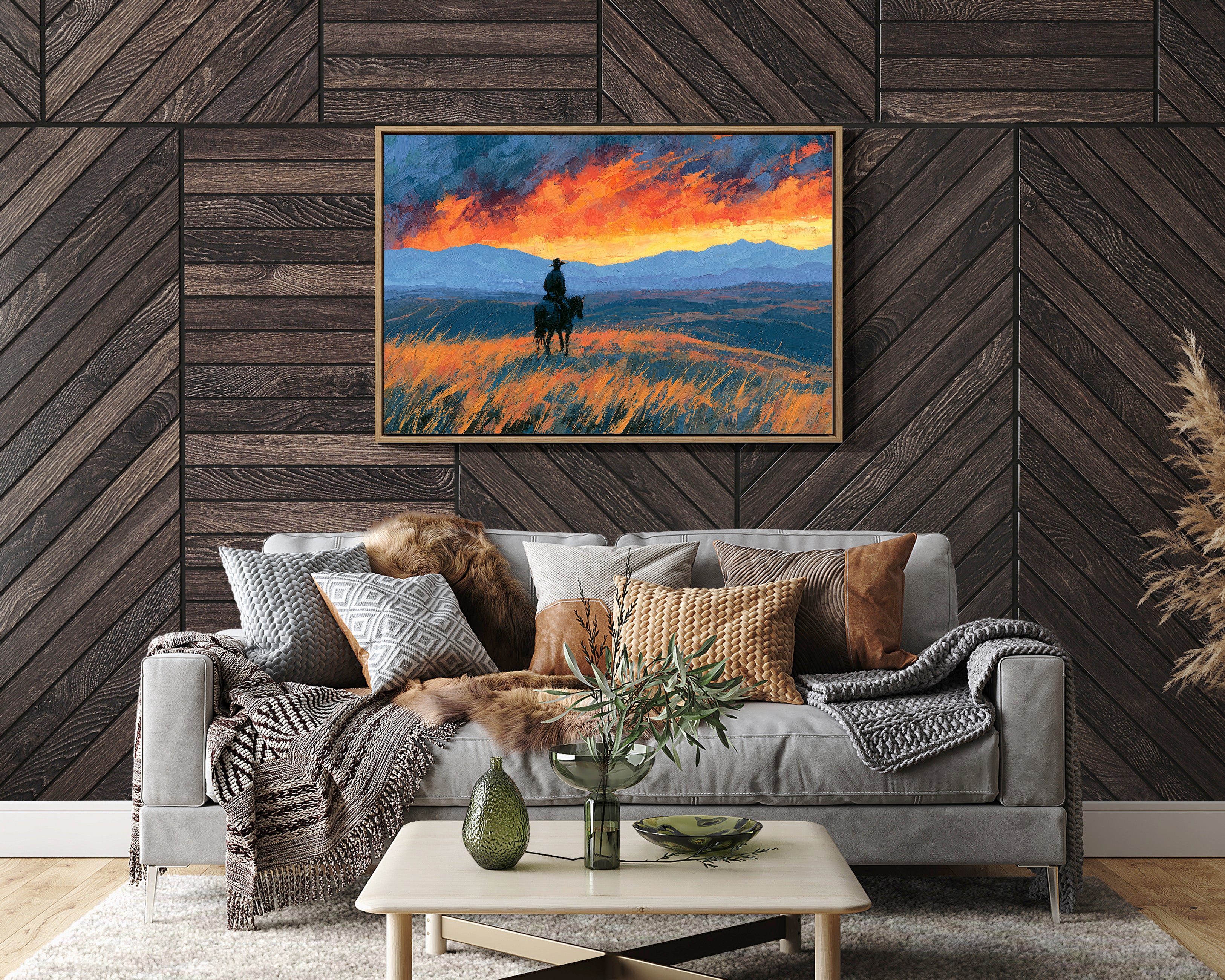 Rider Facing the Blazing Range
