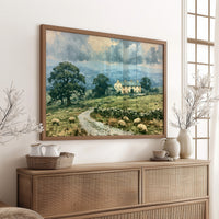 Stone Wall Farmhouse, Grazing Flock