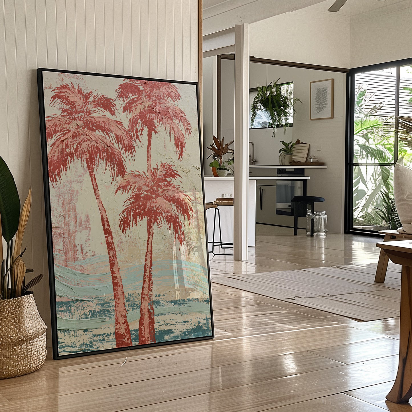 Coral Palms, Waves of Sage