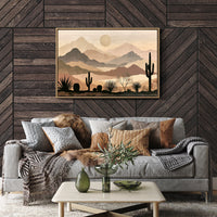 Layered Desert Peaks at Dawn