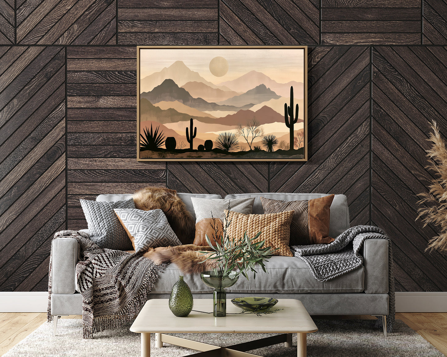 Layered Desert Peaks at Dawn