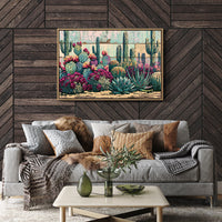 Blooming Prickly Pear Panels