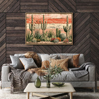 Succulent Garden on Coral Planks