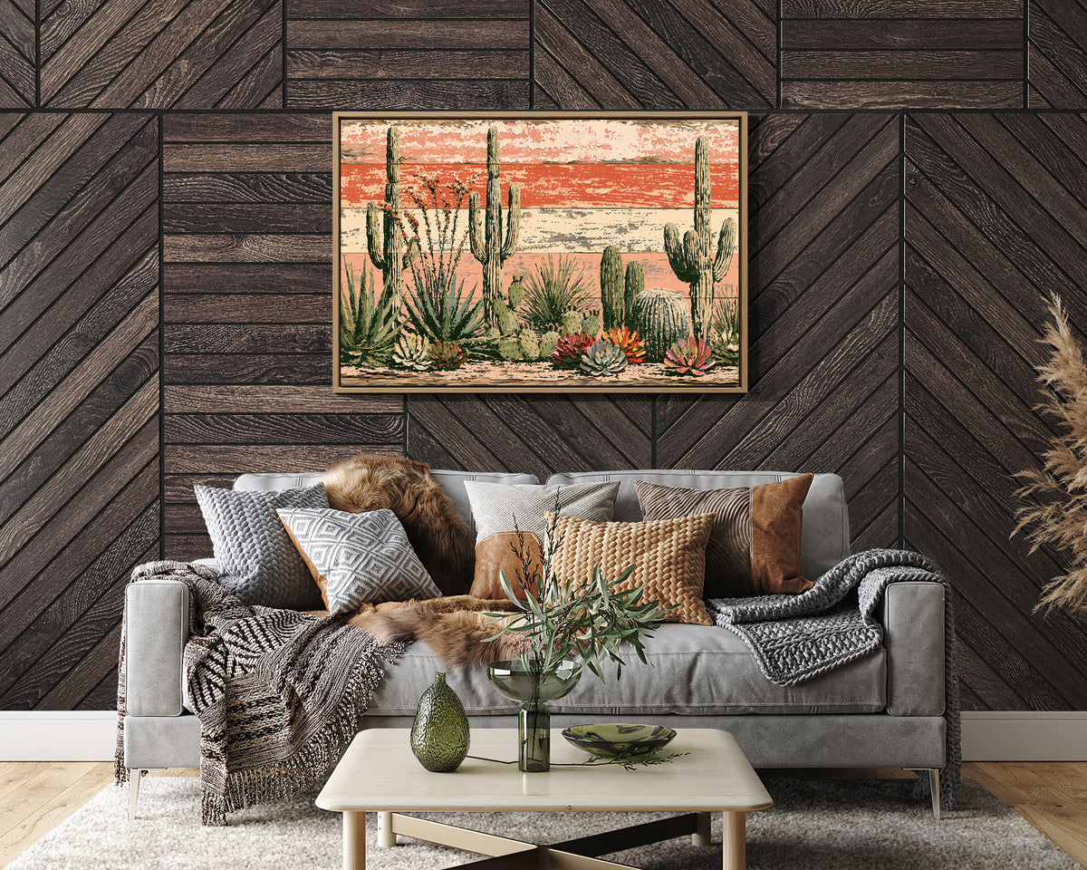 Succulent Garden on Coral Planks