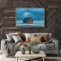 Frost Field Barn at Moonrise