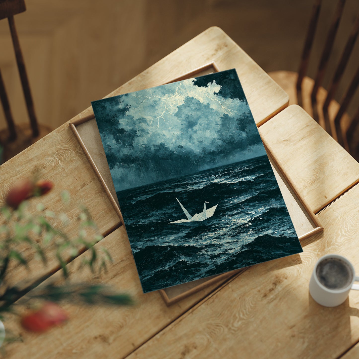 Origami Crane Braves the Storm