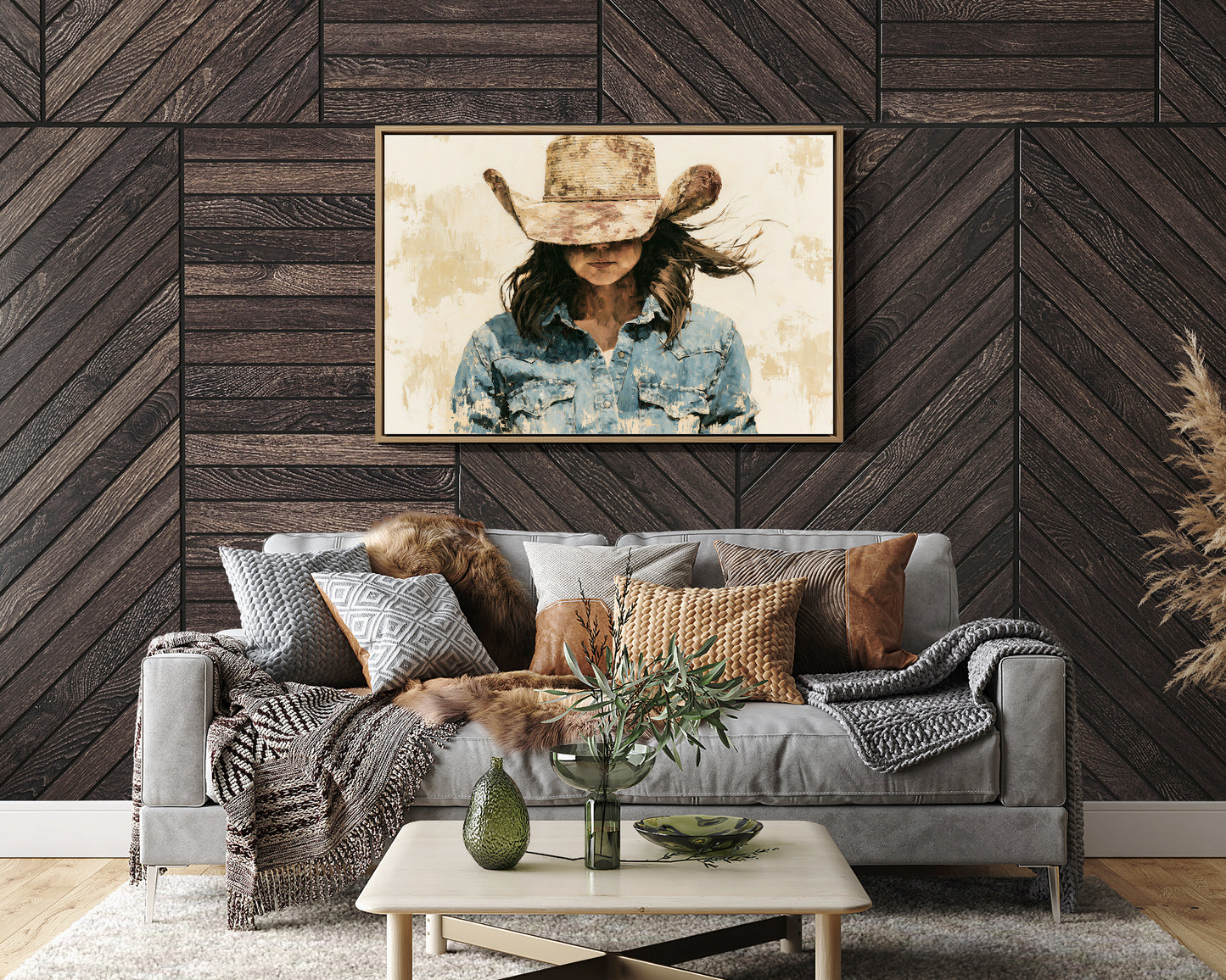 Cowgirl Beneath a Straw Hat