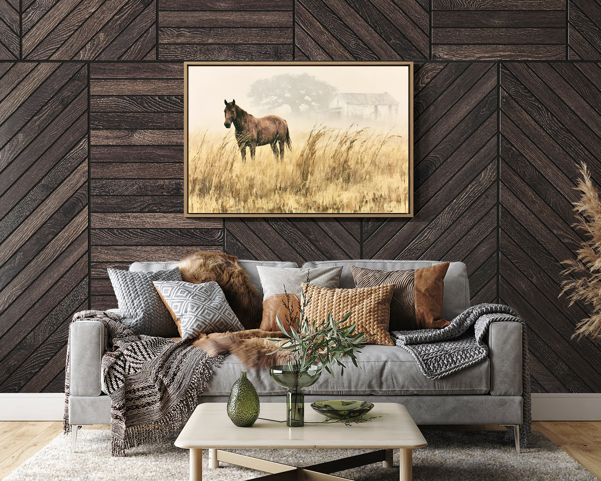 Bay Horse in the Golden Field