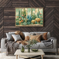 Desert Garden on Weathered Wood