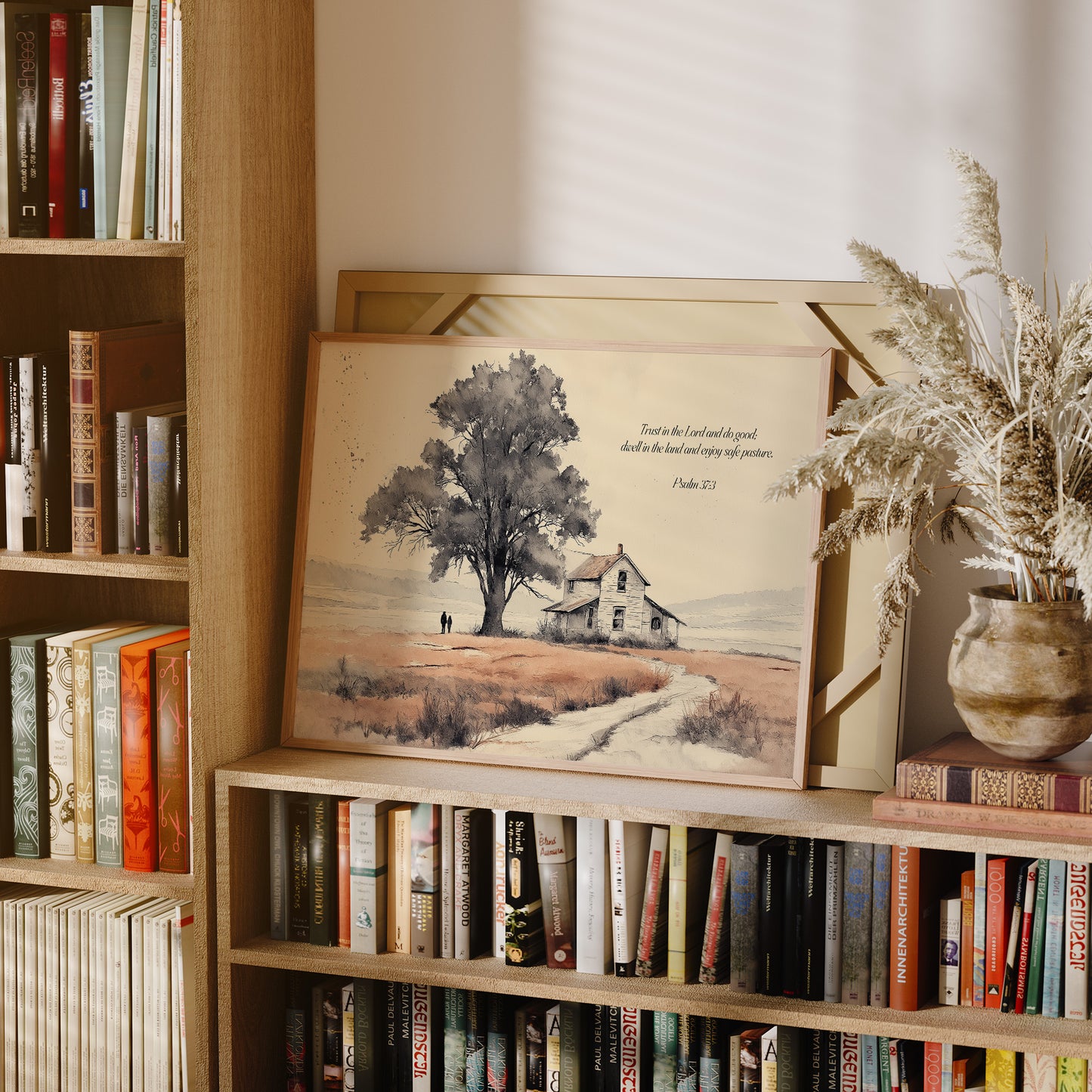 Psalm 37:3 Farmhouse Scripture Art