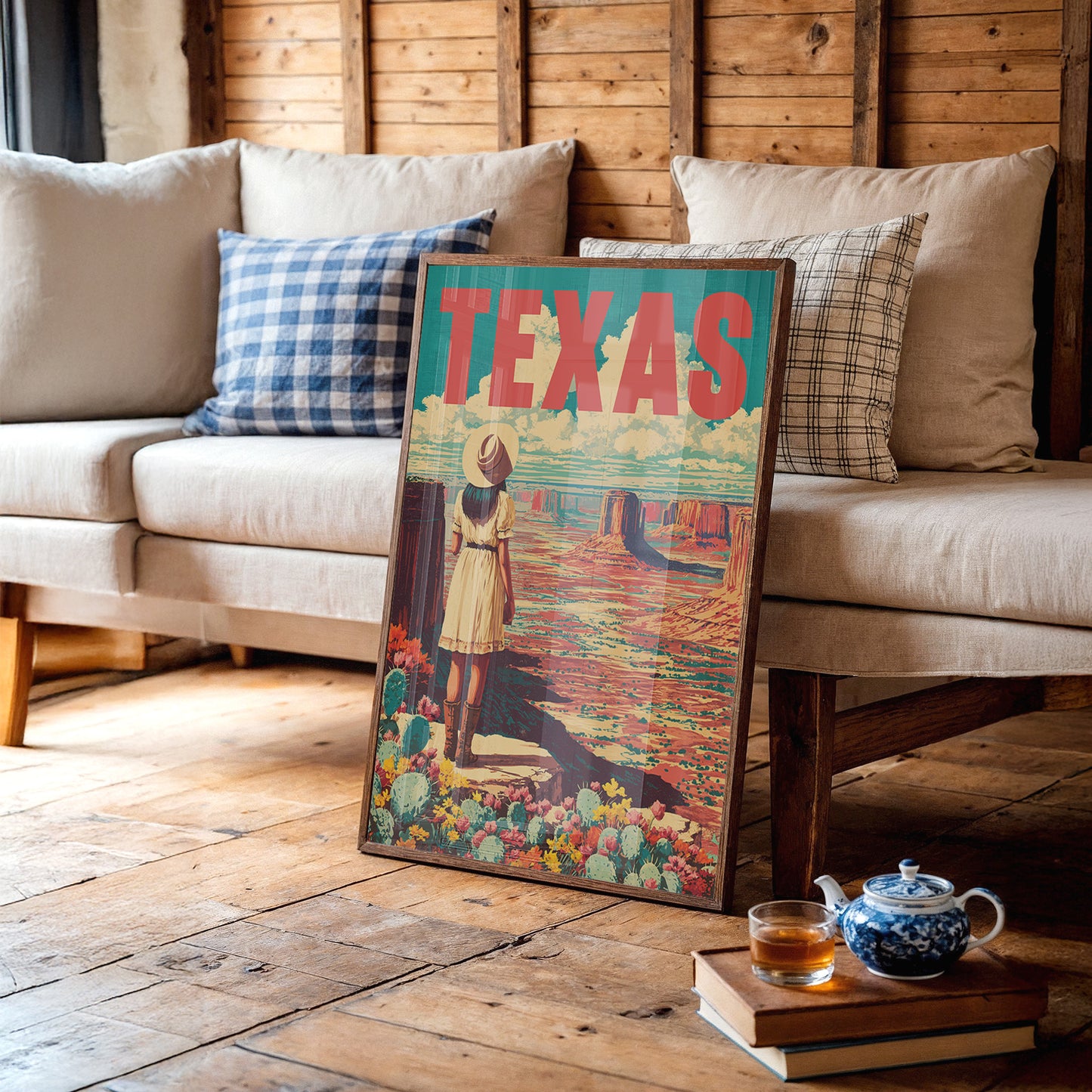 Texas Vintage Travel Poster