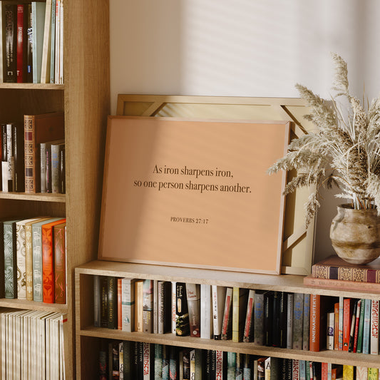 Iron Sharpens Iron Serif Print