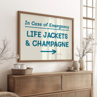 Life Jackets & Champagne, Teal