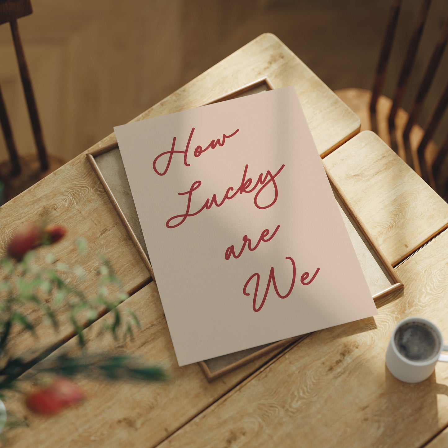 Lucky, In Cursive