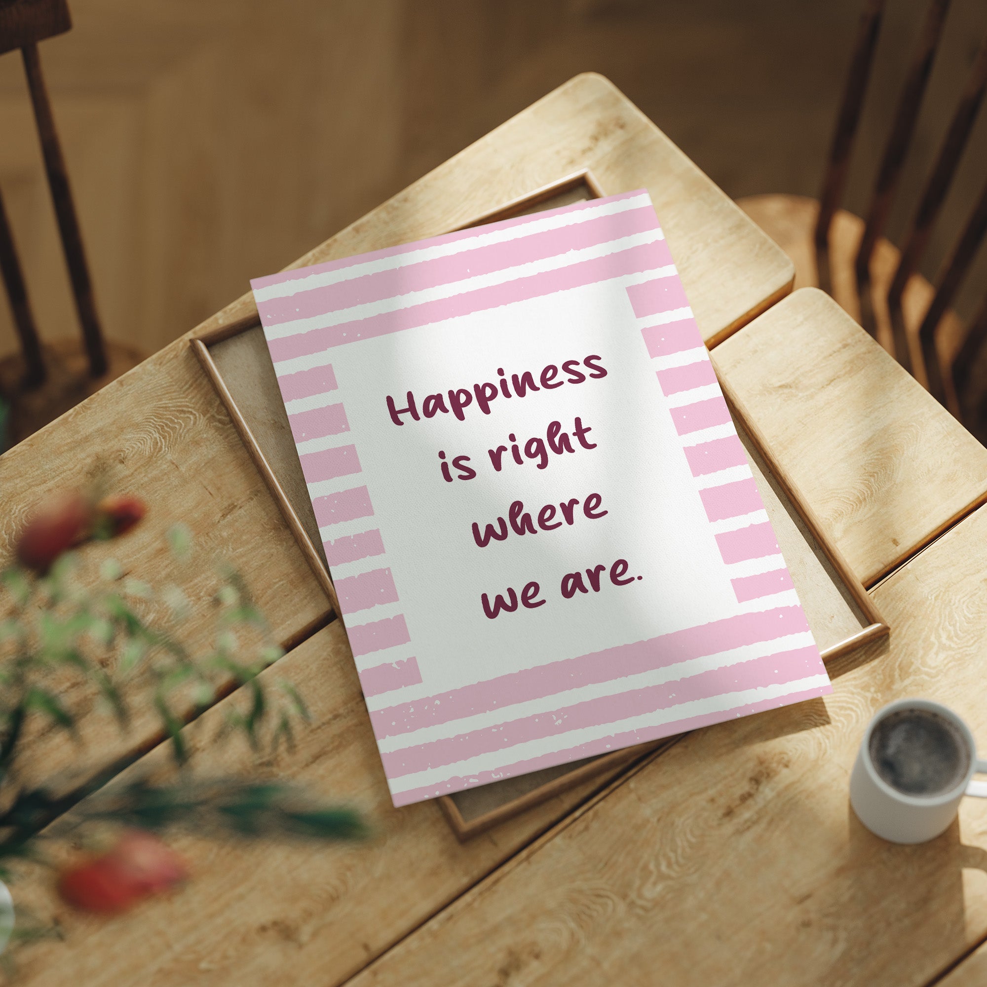 Happiness in Pink Stripes