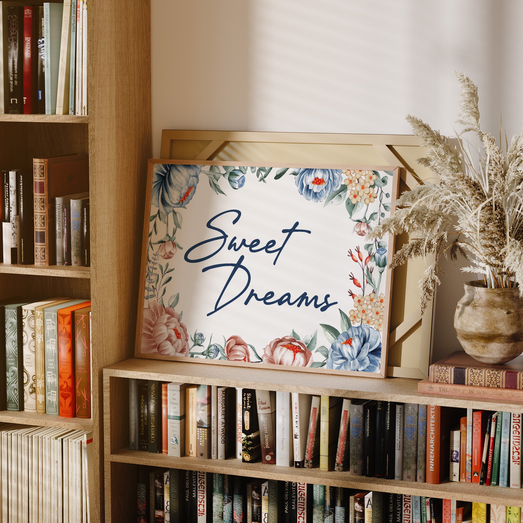 Sweet Dreams Floral Frame Print