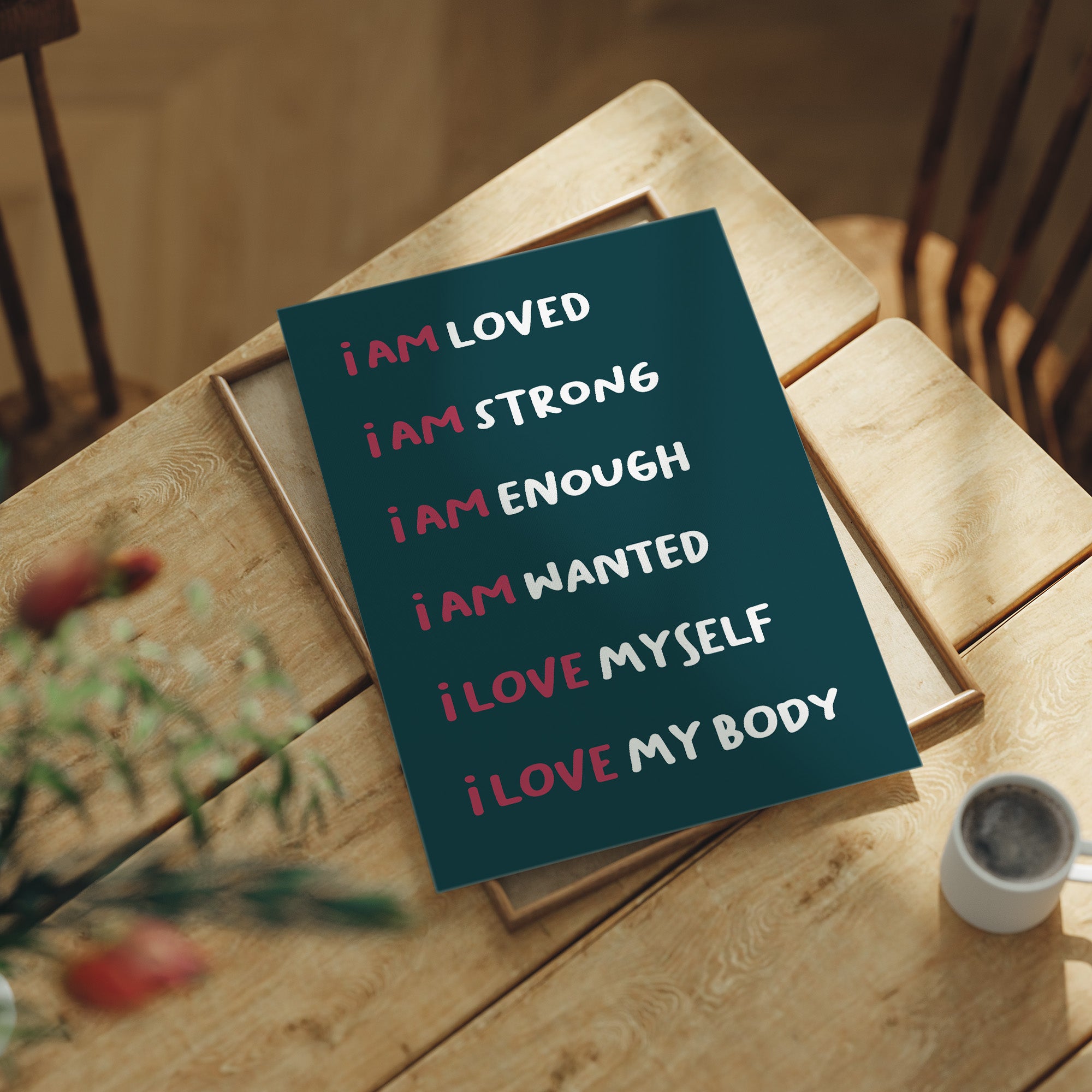 Six Ways to Say I Am (Teal)