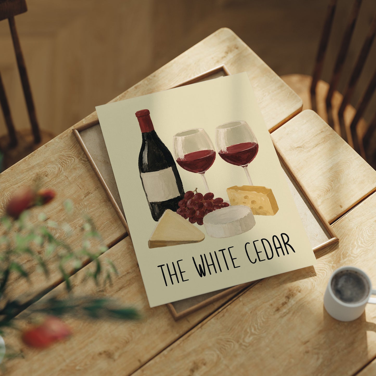 Wine & Cheese, Painted