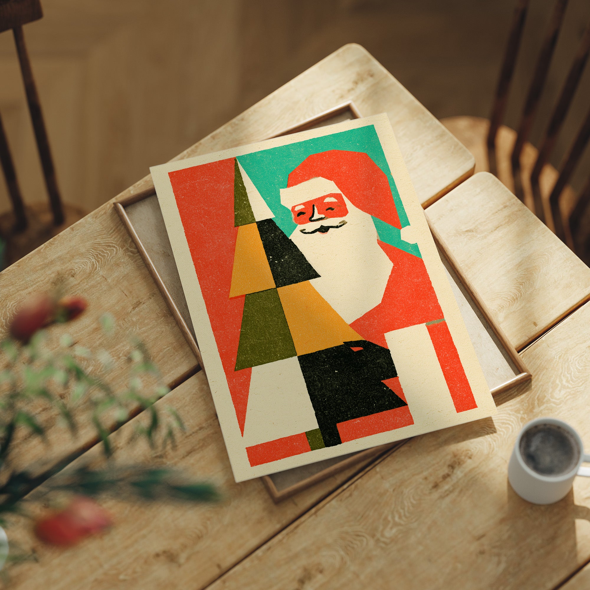 Modernist Santa, Front & Center