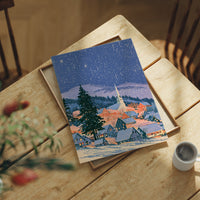 Starlit Village Below