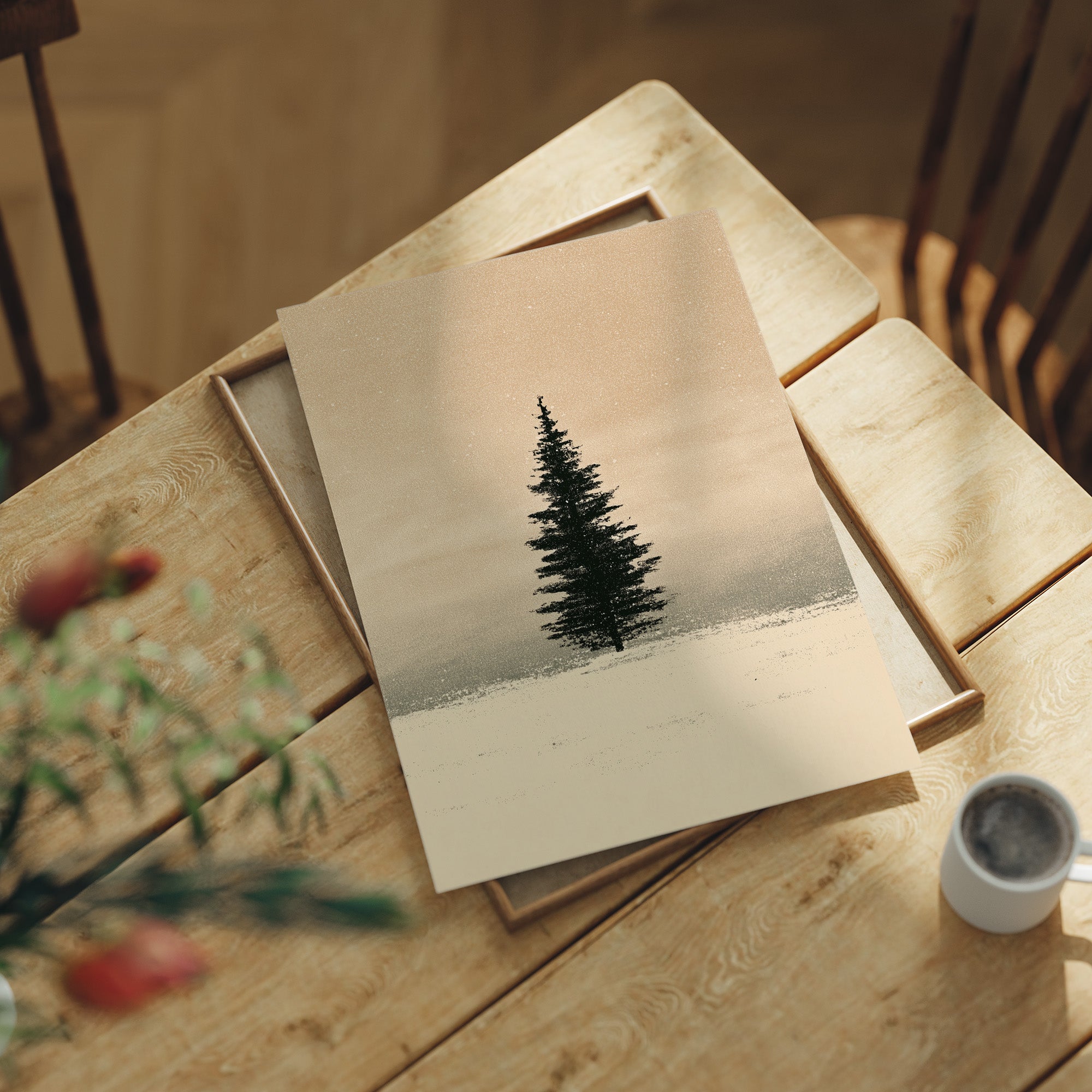 Solitary Pine, Golden Haze