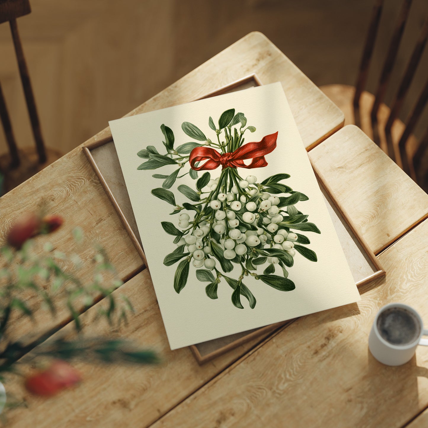 Mistletoe, Tied in Red