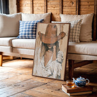 Chin in Hand, Rust Hat