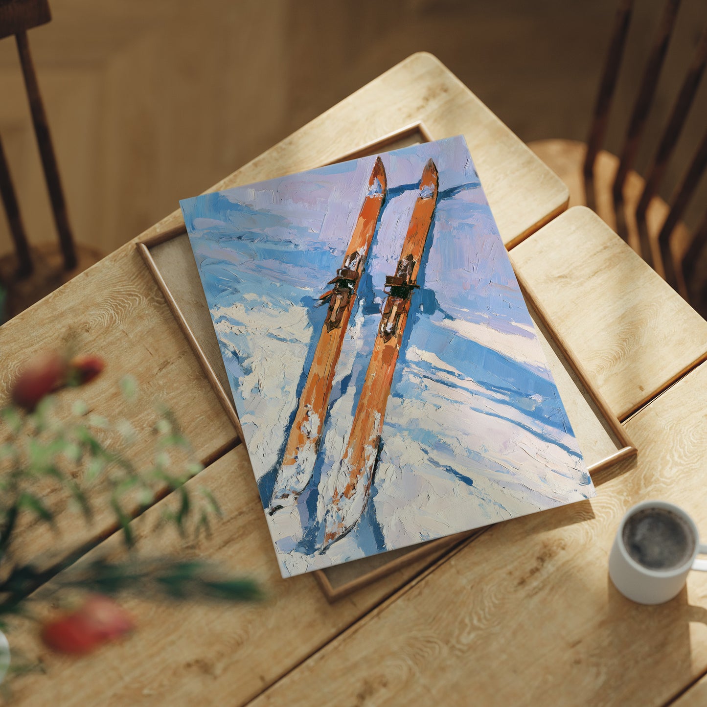 Vintage Skis, Fresh Powder