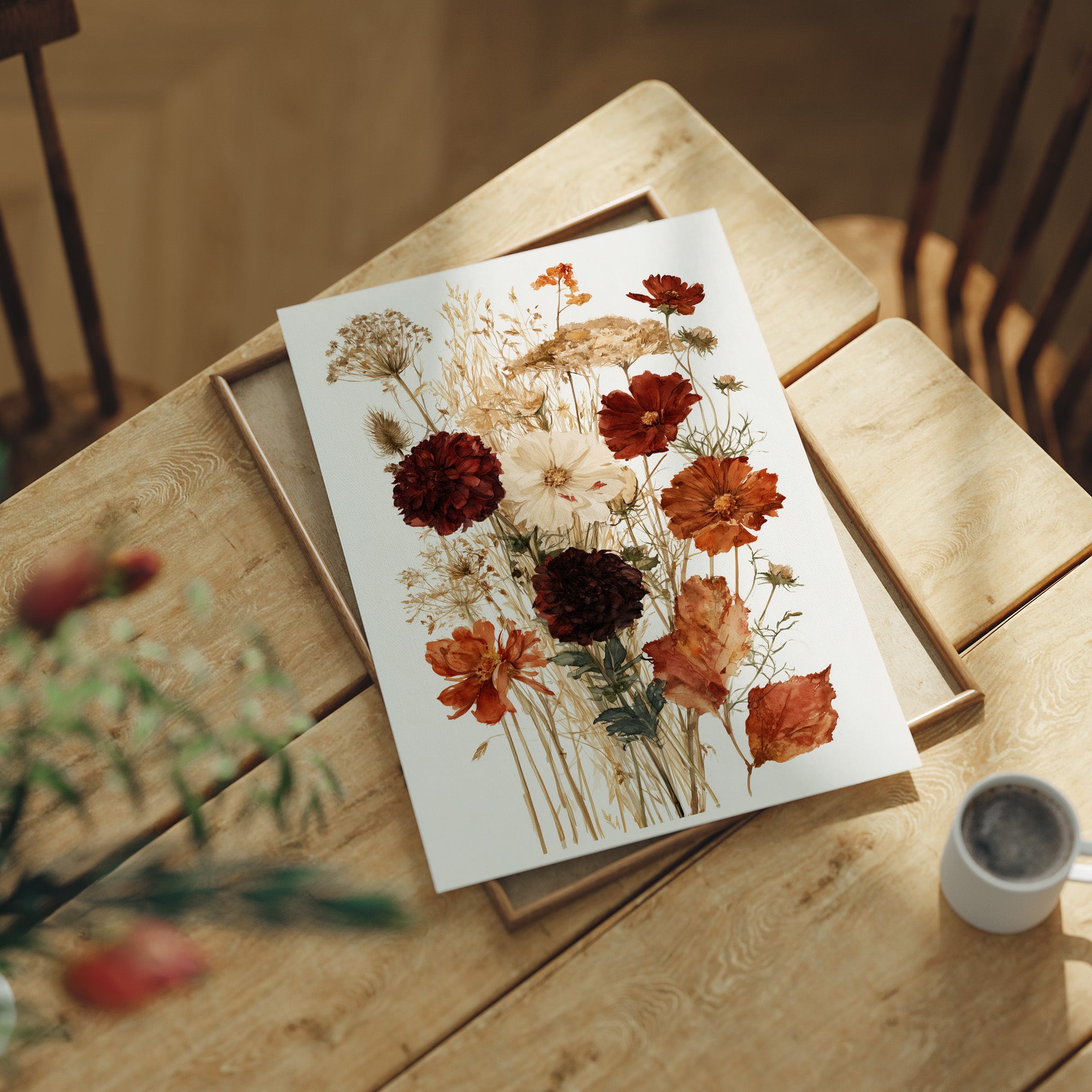 Autumn Pressed Flower Bouquet