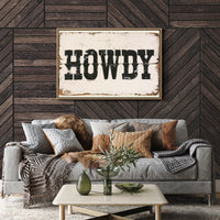 Howdy, Weathered Sign