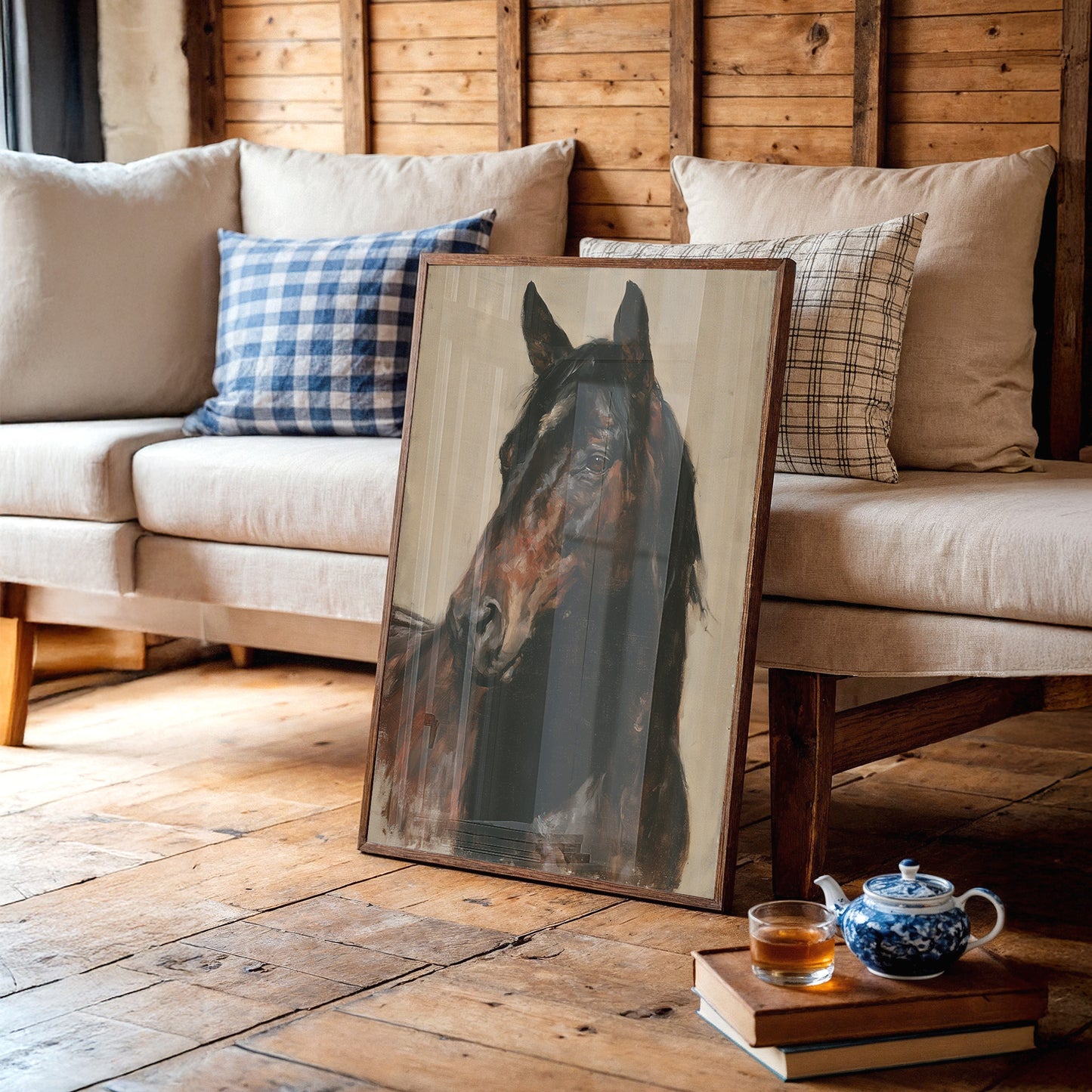 Bay Horse Classic Oil Portrait