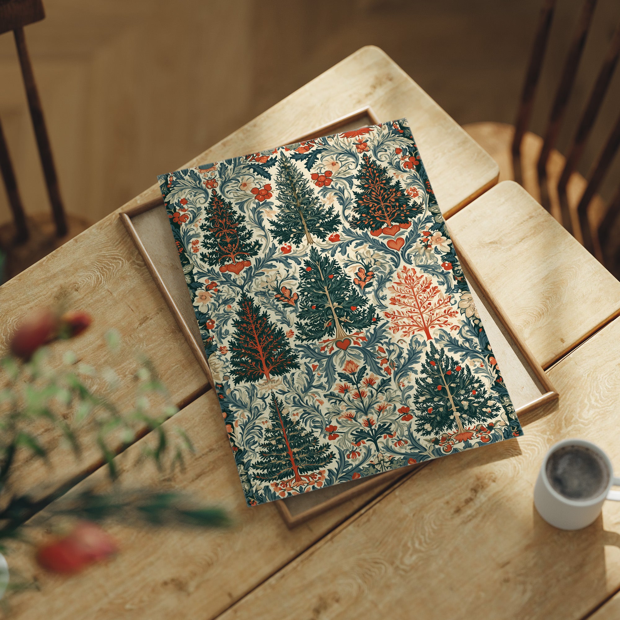 William Morris Style Pine Trees