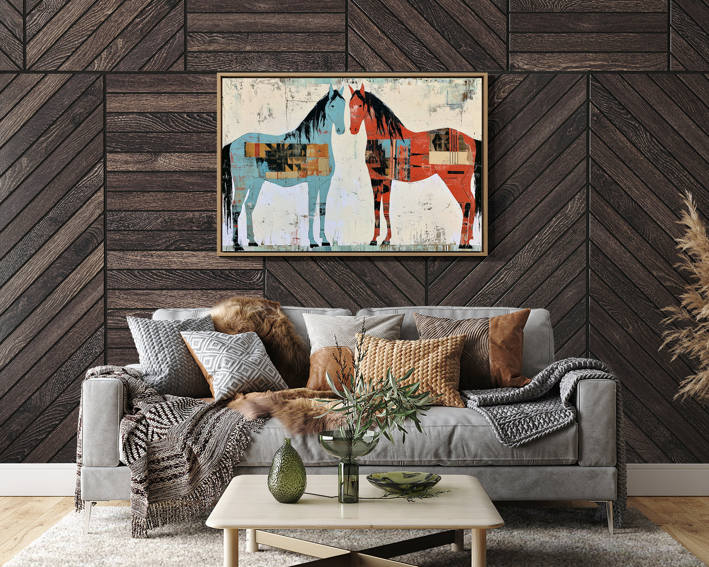 Two Horses, Painted Sides