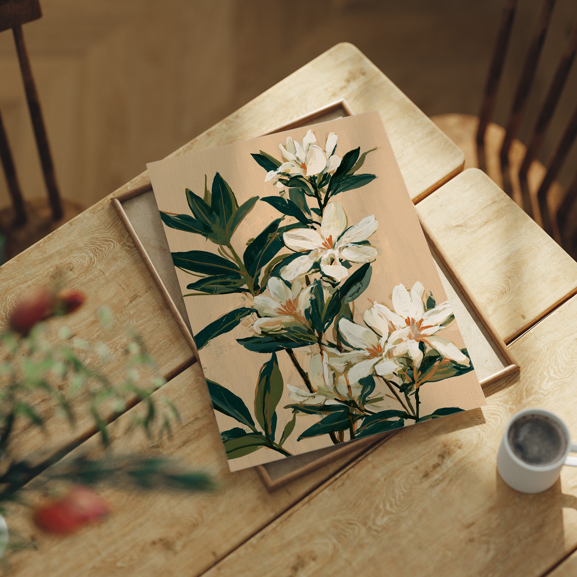 White Lily Botanical Painting