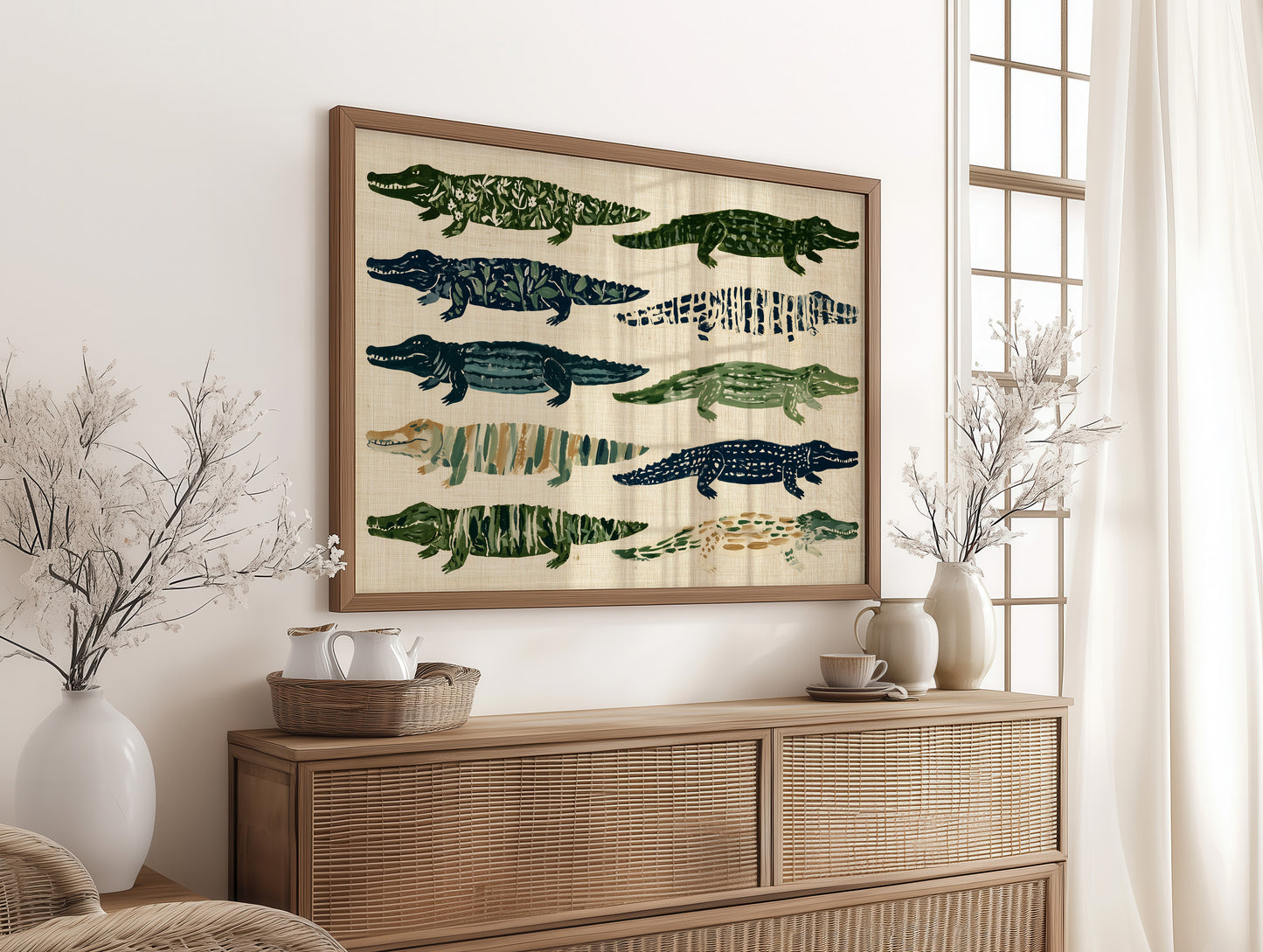 Ten Painted Alligators