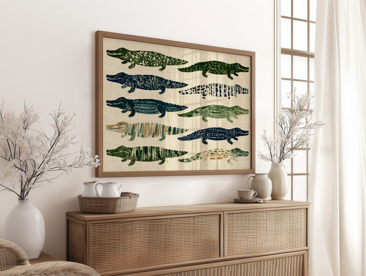 Ten Painted Alligators