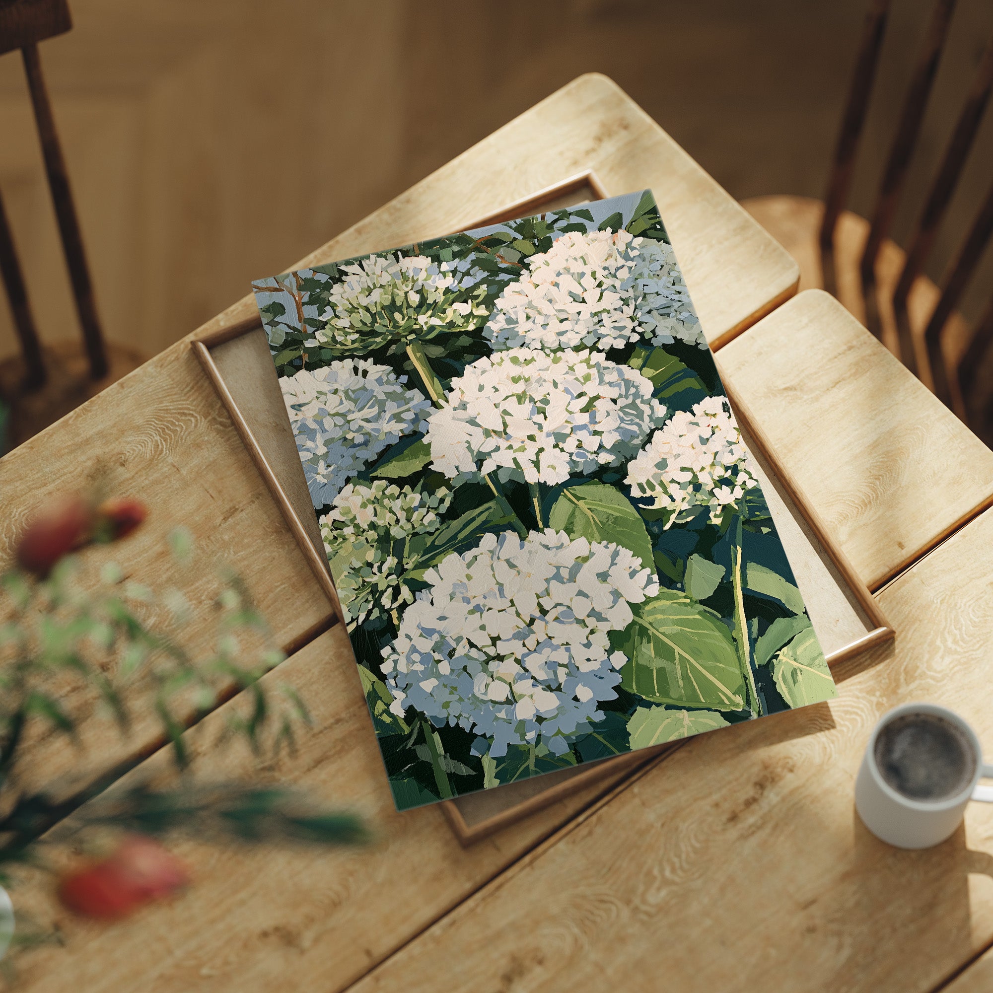 Hydrangea Garden In Full Bloom