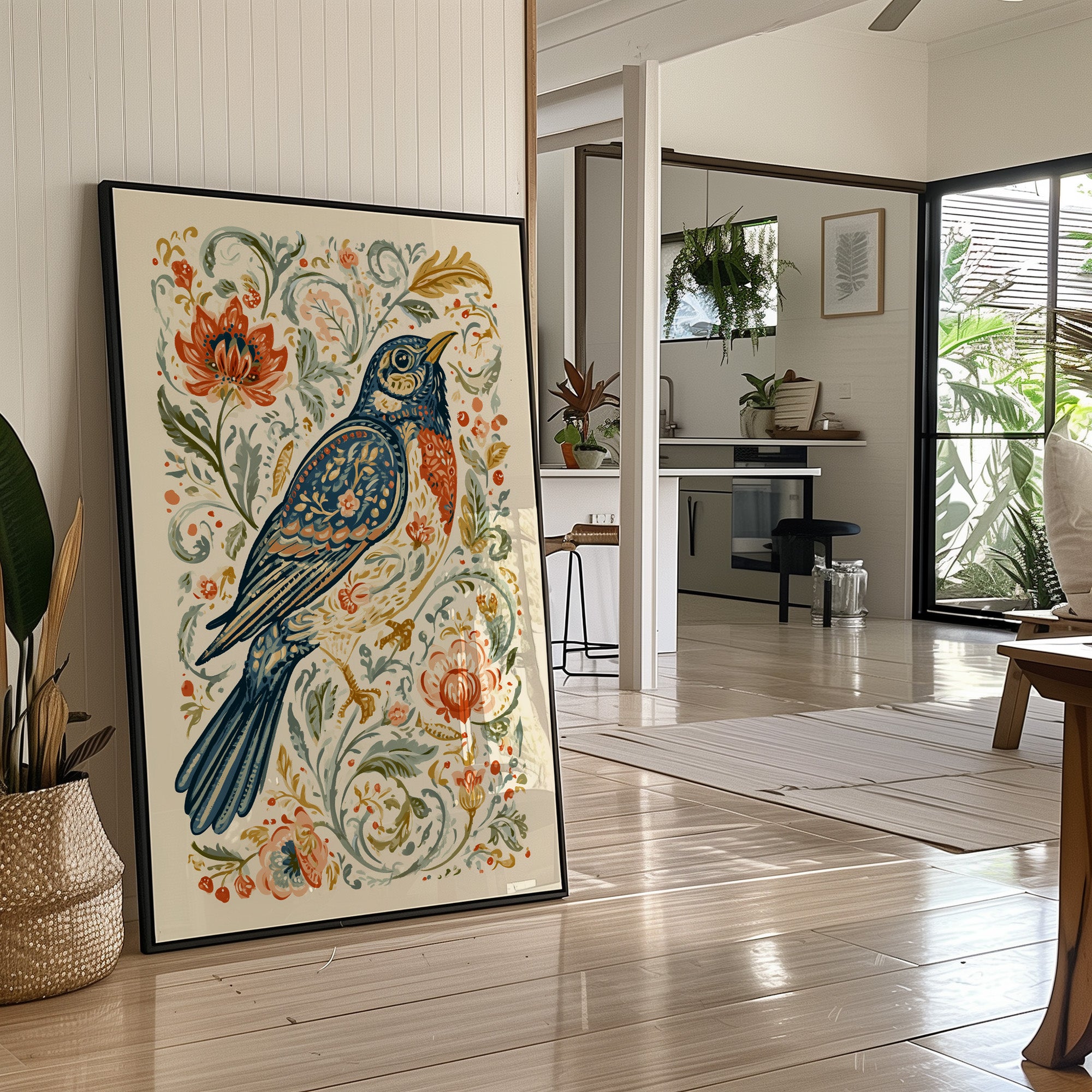 Robin In Full Bloom