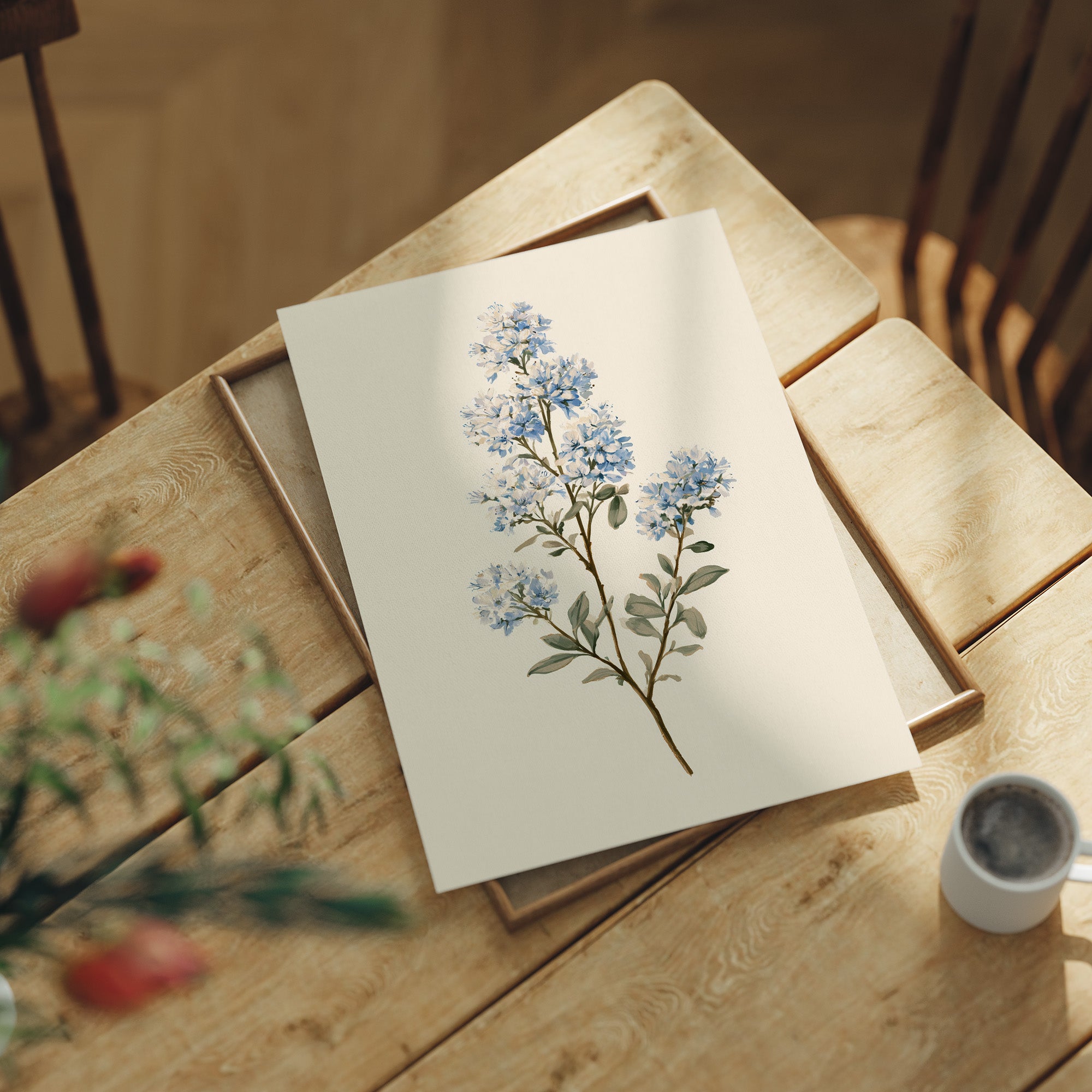 Lilac Blossom On Cream