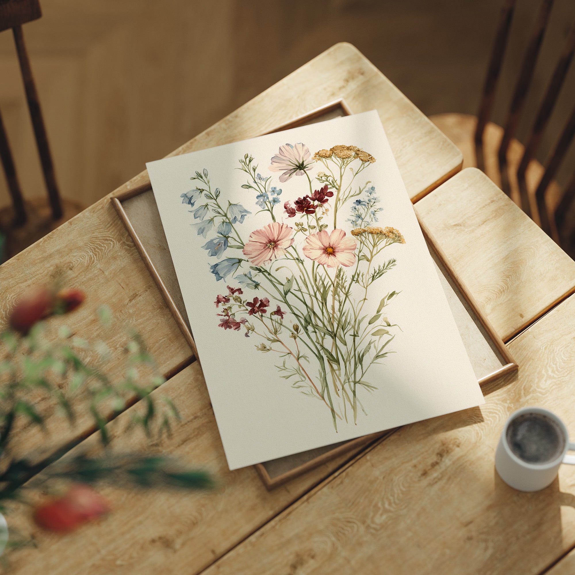 Wildflower Bouquet In Watercolor